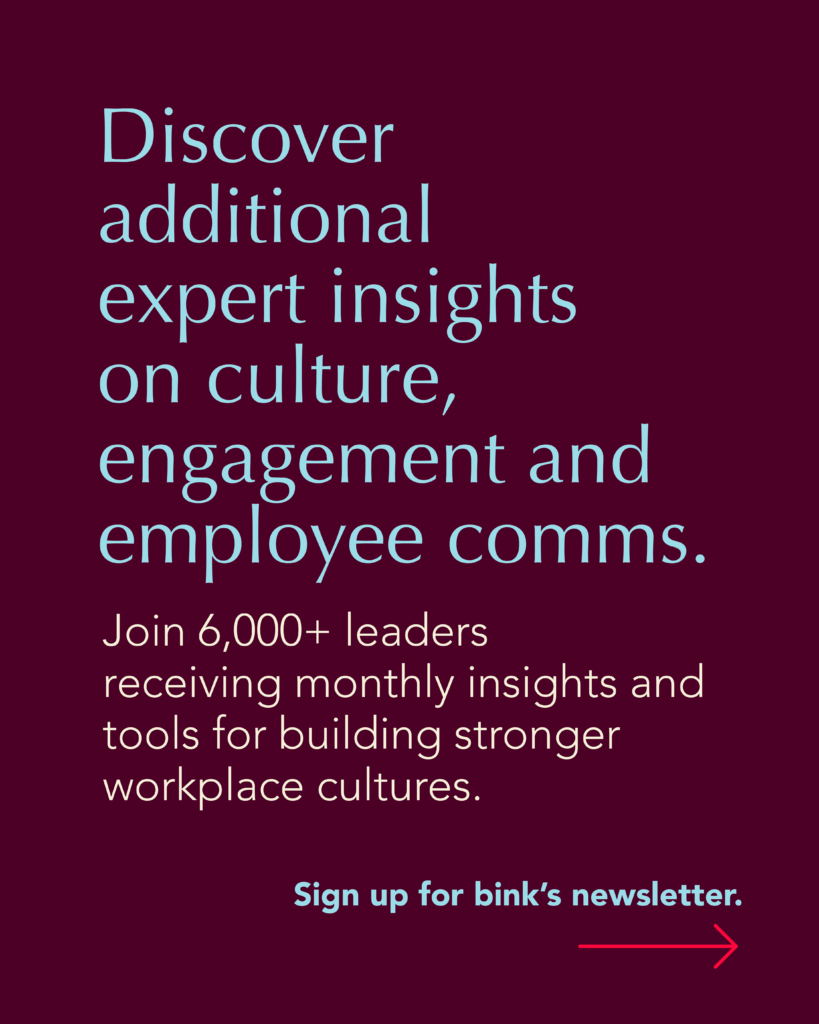 Sign up for bink's newsletter