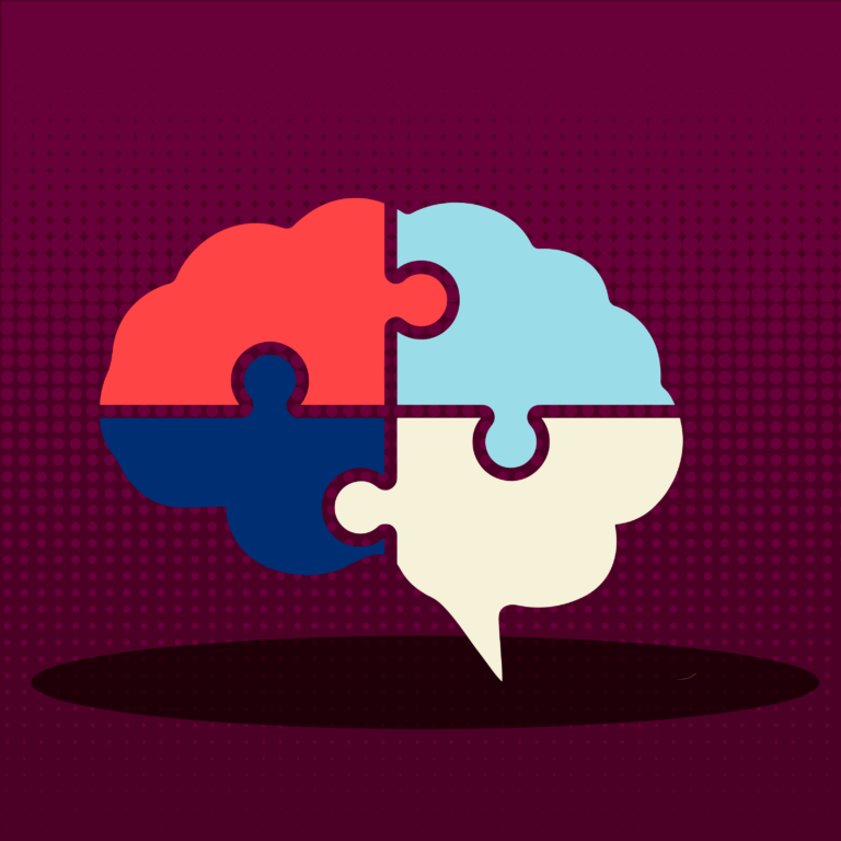 Four parts of a brain representing the 4 different mindsets that emerged from our Culture at Work survey.